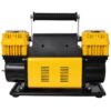Heavy Duty 12V Dual Cylinder Air Compressor, Tire Inflator With Gauge - Yellow / Black - Image 9