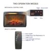 26" Infrared Quartz Heater Fireplace Insert -Woodlog Version With Brick - Antique Black - Image 5