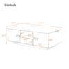 Modern High Glossy Rectangle Coffee Table, Accent Furniture With 16 Color LED Lights For Living Room - White - Image 3