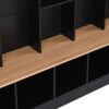 Wide Design Hall Tree With Storage Bench, Minimalist Shoe Cabinet With Cube Storage & Shelves, Multifunctional Coat Rack With 8 Hooks For Entryways, Mudroom - Black - Image 11