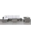 Weather Resistant 9 Piece Wicker Seating Group With Premium Cushions - Gray Mix - Image 6