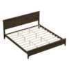 King Size Platform Bed With Sturdy Slats And No Box Spring - Espresso - Image 6