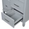 Bathroom Vanity With Ceramic Sink, Flip Out Drawer Design For Plumbing, Soft Close Drawers Painted Cabinet With Solid Wood Legs - Gray - Image 22