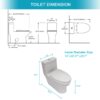 Modern Ceramic 1 Piece Toilet With Dual Flush And Soft Closing Seat - White - Image 3
