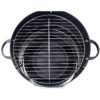 Heavy Duty Round Bbq Grill 17" Steel Charcoal Smoker For Outdoor Cooking - Black - Image 12