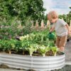 Heavy Duty, Galvanized Raised Garden Bed Kit For Vegetables Flowers & Herbs Rust Resistant - Silver - Image 2