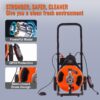 Vevor Drain Cleaning Machine 100Ft X 3 / 8" Auto Feed Sewer Snake Orange - Orange - Image 6