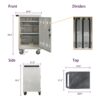 30 And 2 Bay Mobile School Charging Cart Station For Chromebook, Tablet And Laptop Computer With Power Strip Included - Antique White - Image 3