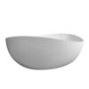 63" x 37.4" x 23.6" Freestanding Solid Surface Soaking Bathtub For Bathroom - Matte White - Image 4