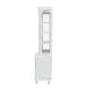Vintage Display Cabinet With Double Glass Doors, Traditional Style Hutch For Home Or Workspace Washed - White Washed - Image 22