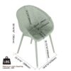 2 Piece Durable Single Chair With Mesh Hollow Out Design - Light Green - Image 3
