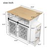 Modern Style 2 In 1 Pet Friendly Dog Crate Kitchen Island End Table Metal Pine - Natural / White - Image 6
