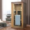 1 Person Far Infrared Standard Indoor Sauna Room - Red Cedar - Image 5