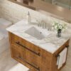 18 X 12" Elegant Ceramic Rectangular Undermount Bathroom Sink With Overflow - White - Image 5