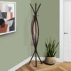 Free Standing Coat Rack 3 Hooks For Entryway - Espresso - Image 3