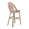 Outdoor Rattan French Barstool Set With Rust / Wicker And, Seat Height - Rust Red / White - Image 8