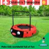 Ladybug Shaped Children's Trampoline And Red Iron Tube Foldable For Kids Age 3 7 Indoor Outdoor Use - Brushed Nickel - Image 5