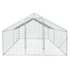 Xpt034 Outdoor Chicken Coop Metal Big Space - Silver Gray - Image 6