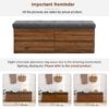 Shoe Storage Bench Entryway Shoe Cabinet Storage Ottoman With Padded Seat Cushion And Double Doors For Entryway, Hallway And Bedroom - Dark Gray - Image 11