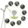 Multi Function Adjustable Hand Shower 8 Function Hand Shower, Plastic Construction - Brushed Nickel - Image 7