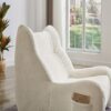 Bean Bag Chair For Adults, Lazy Floor Sofa Couch Memory Foam Bean Bag Sofas Chenille Fabric Reading Chair Comfortable Corner Lounge Sofa For Living Room - White - Image 10