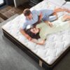 10" King Plush Hybrid Mattresses With Memory Foam, Individual Pocket Spring Motion Isolation Edge Support - White / Black - Image 9