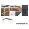 Olympus - Wood And Metal Corner Desk And Water And Heat Resistant Eco Friendly - Dark Gray - Image 8