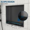 17" X 15" Stainless Steel Shower Niche With Corrosion Resistant Finish - Gunmetal Black - Image 6