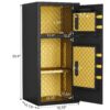 Large Double Door Coin Operated Safe, Digital Security Safe With Fireproof And Waterproof Bag, 7.0 Cubic Feet Safe Box With Hidden Code Function For Home, Office And Hotel - Black - Image 4