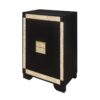 Lively - Nightstand With Glitter Detail And Thick Bar Handle Hardware - Black - Image 4