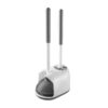 Toilet Brush And Holder Set With Stand, Bathroom Cleaning Tool Plastic - White - Image 2
