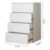 Oliver - Farmhouse 4 Drawer Jumbo Chest With Extra Storage And Durable Features - White - Image 3