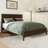 Full Size Platform Bed With Sturdy Slats Support - Espresso - Image 2