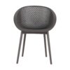 2 Piece Durable Single Chair With Mesh Hollow Out Design - Warm Gray - Image 5