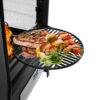 Heavy Duty Garden Metal Outdoor Heating Furnace Fire Pit With Rotating Tray - Black - Image 9
