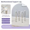 Simple Silver Stainless Steel Folding Table Frame Multifunctional Space Saving Design.Separate Folding Table Legs That Can Be Paired With Various Sizes And Styles Of Tabletops - Silver - Image 7
