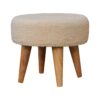 Petite Footstool - Cream / Brown - Image 7