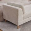 Modern Upholstered End Of Bed Bench With Armrests, Chenille Chaise Lounge Couch With Bolster Pillows, Rubberwood Legs - Beige - Image 7