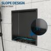 12" X 12" Stainless Steel Shower Niche Waterproof And Durable - Gunmetal Black - Image 6
