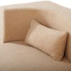 2 In 1 Convertible Sofa Bed, Full Size Folding Loveseat Couch With Soft Teddy Fabric, Floor Sofa Mattress With 2 Pillows, Space Saving Futon For Small Living Room, Dorm - Apricot - Image 17