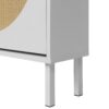 2 Door Shoe Rack, Rattan, Double Layer, Suitable For Living Room, Hallway - White - Image 22