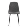 Modern Mid Century Style Dining Chairs (Set of 4) With Soft Linen Fabric And Metal Legs - Dark Gray - Image 8