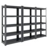 Industrial Heavy Duty 5 Tier Metal Garage Shelving Unit, 2000Lbs Capacity, Adjustable Storage Rack, - Brushed Nickel - Image 19