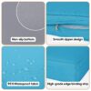 Outdoor Deep Seat Cushions For Patio Furniture Replacement, Cushion Set For Sectionals - Sky Blue - Image 11