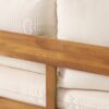 Brooklyn - Sofa Set Rounded Tuxedo Design - Teak / Beige - Image 8