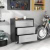 Heavy Duty Metal Storage Cabinet With Wheels 3 Drawer Tool Cabinet For Garage, Office, And Home Organizer Solutions - Black - Image 2