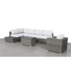 Weather Resistant 9 Piece Wicker Seating Group With Premium Cushions - Gray Mix - Image 7