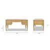 Dauphin - Gold Accent 5 Drawer Executive Desk - Natural Brown - Image 13