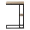 Accent Table, C - Shaped, Contemporary - Taupe - Image 2