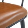 5 Piece Industrial Style Indoor Upholstered Dining Set With Metal Legs - Brown - Image 13